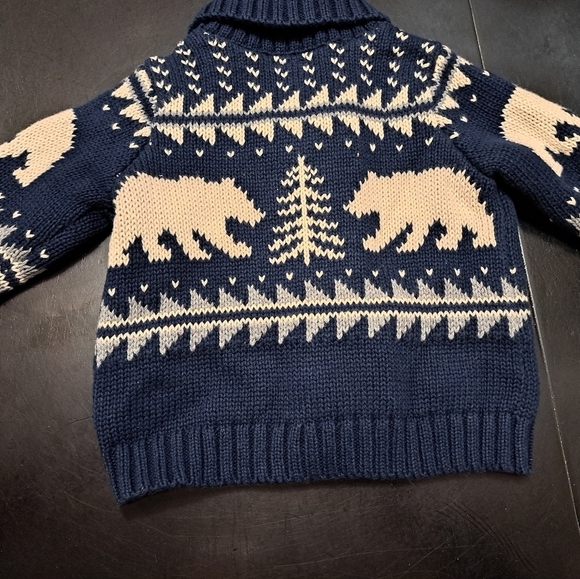 Old Navy Baby Fair Isle Zip Up Knit Cardigan  Size  0-3mo. - Picture 4 of 7